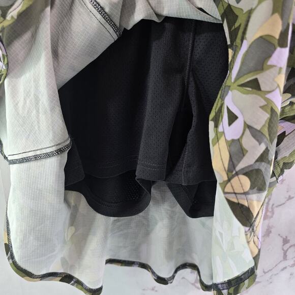 Title Nine Skirt Womens Medium Skort Green Purple Stretch Mini Shorts Lined - Picture 8 of 13